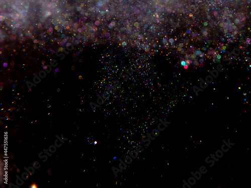 Dust Particles Background with Colorful Glow Sparkles