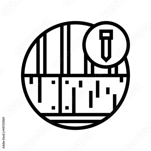 roof deck line icon vector. roof deck sign. isolated contour symbol black illustration