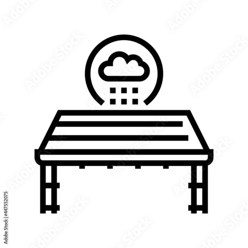 roof waterproofing line icon vector. roof waterproofing sign. isolated contour symbol black illustration