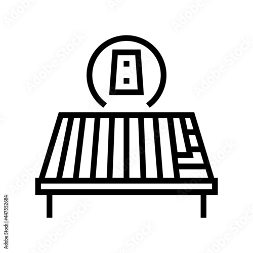 metal roof line icon vector. metal roof sign. isolated contour symbol black illustration