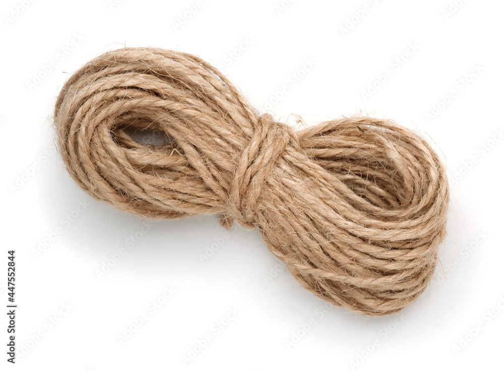 Top view of natural jute twine