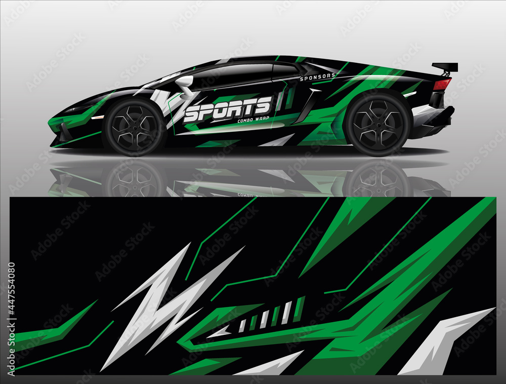 Car decal wrap design vector Car decal wrap design vector