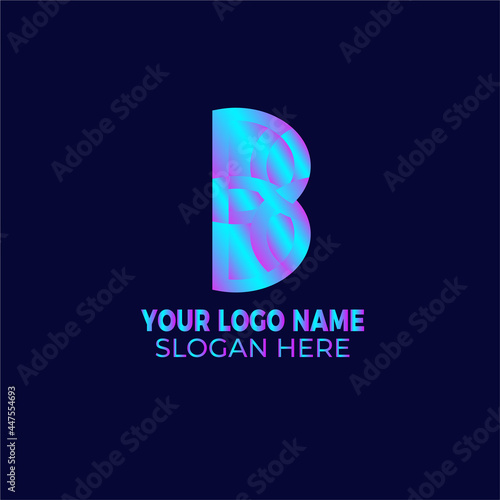 modern gradient Business Corporate technology symbol logo design concept vector  