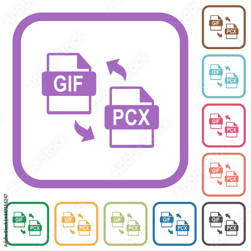 GIF PCX file conversion simple icons