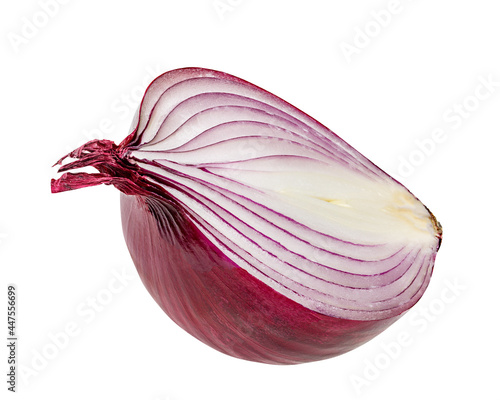 Fresh onion isolated on white background with clipping path