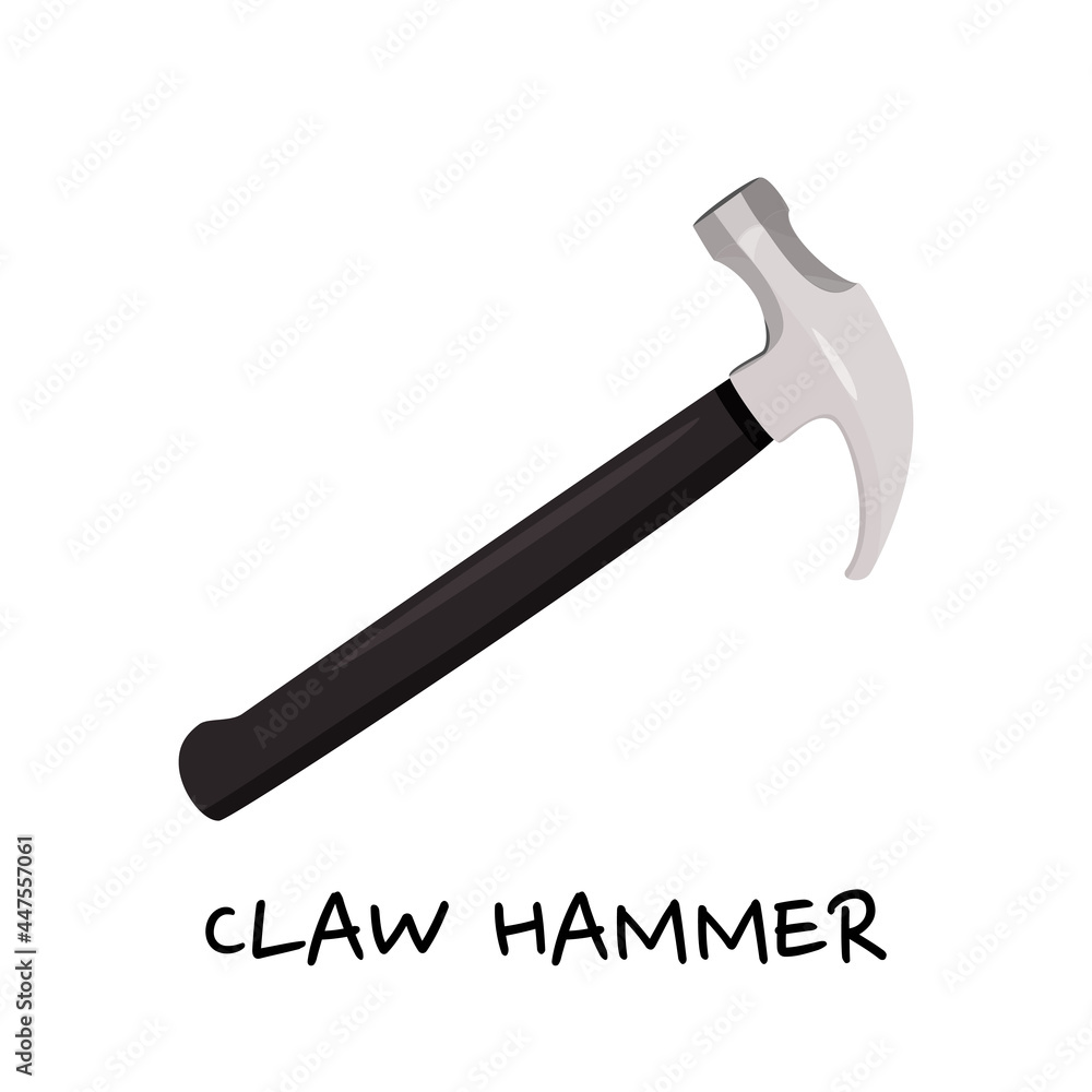 The manual tool a hammer and fixing nails. Simple vector illustration. Isolated on white background. The manual tool a hammer and fixing nails. Simple vector illustration. Isolated on white background.