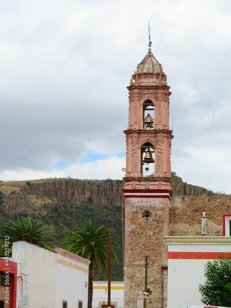 Mexican town by the mountains, Aguascalientes