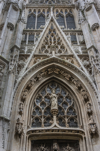 The Church of Saint-Maclou (1436 - 1521) - Roman Catholic church in Rouen, France. It considered one of the best examples of the Flamboyant style of Gothic architecture in France.