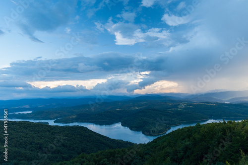 Solińskie Lake photographing from the top of Jawor, Solina, Bieszczady Mountains © LukaszB