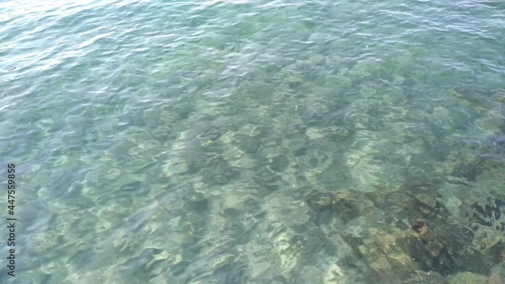 Marine theme with copy space. Top view natural background of rippled sea-green sea water. Aerial view of aquamarine sea surface. Rough sea texture. Marine theme with copy space. Top view natural background of rippled sea-green sea water. Aerial view of aquamarine sea surface. Rough sea texture.