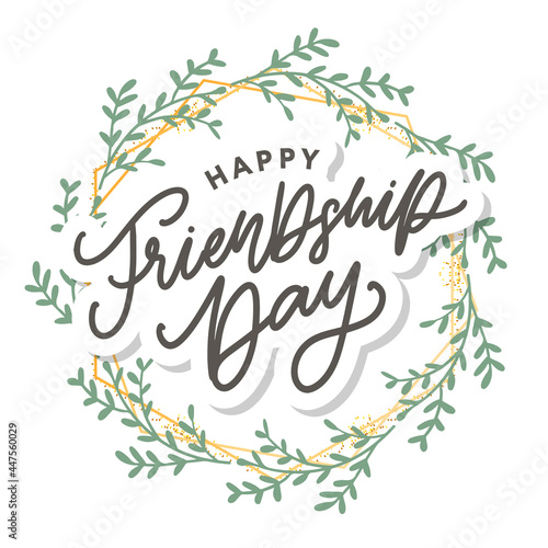 Happy Friendship Day greeting card. For poster, flyer, banner for website template, cards, posters, logo. Vector illustration.