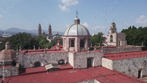 baroque dome and cathedral in colonial city