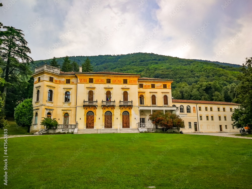 View on the Villa Dei Cedri in Valdobbiadene, Treviso - Italy