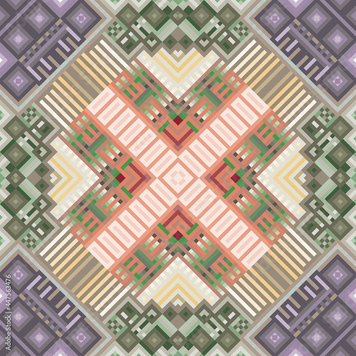 Creative bright abstract drawing with figures.