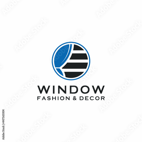 Blind windows curtain furniture logo design decoration