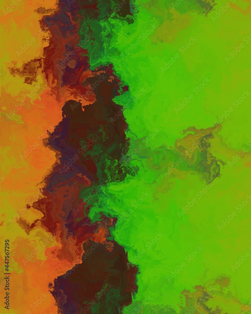 Illustration of a blurry orange and green toned background Illustration of a blurry orange and green toned background
