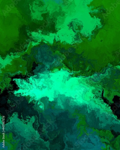 Illustration of a blurry green-toned background