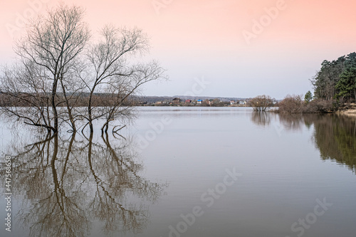  Spring landscape with the image of high water