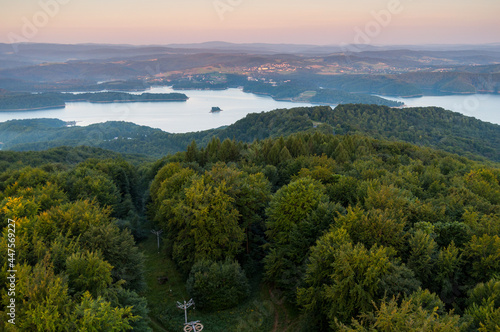 Lake Solina at sunrise, Solina, Polańczyk, Bieszczady, sunrise