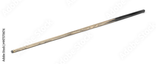 Tableau sur toile Classic wooden billiard cue isolated on white