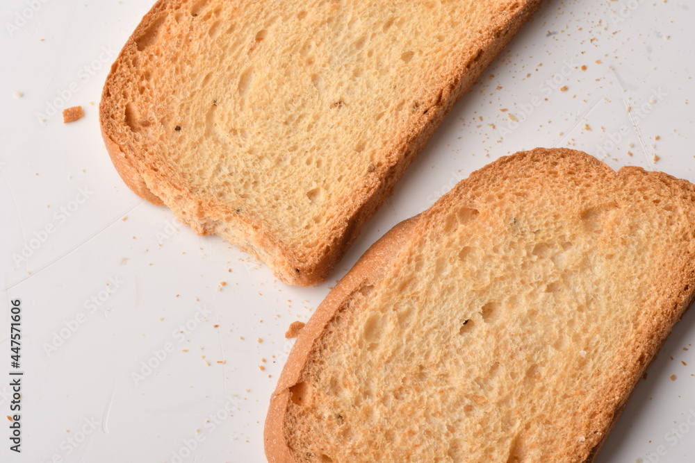 Crunchy Rusk or Toast for healthy life.