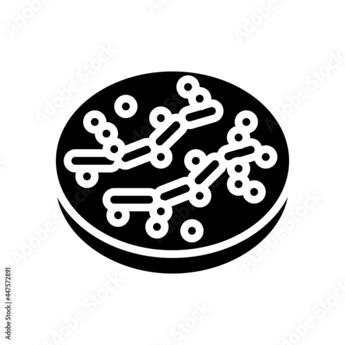 candida bacteria glyph icon vector. candida bacteria sign. isolated contour symbol black illustration