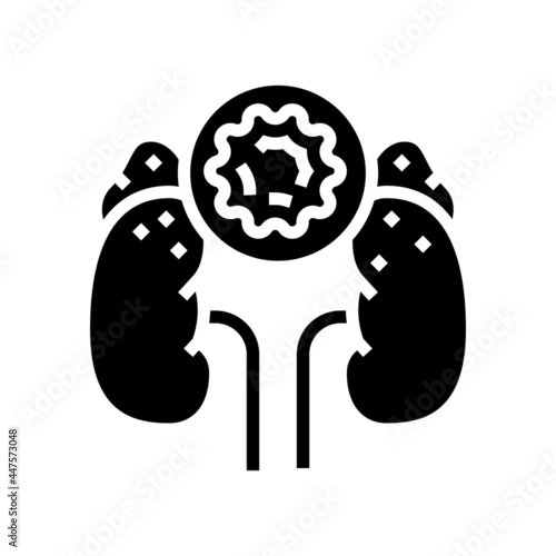 cushing cortisol syndrome glyph icon vector. cushing cortisol syndrome sign. isolated contour symbol black illustration
