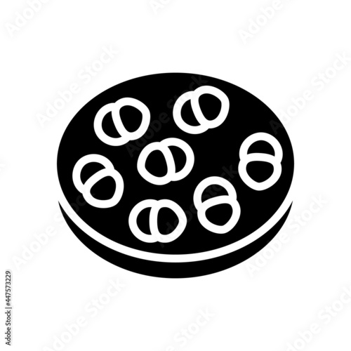 enterococcus infection glyph icon vector. enterococcus infection sign. isolated contour symbol black illustration