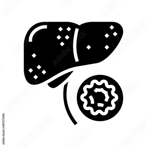 hepatitis B glyph icon vector. hepatitis B sign. isolated contour symbol black illustration