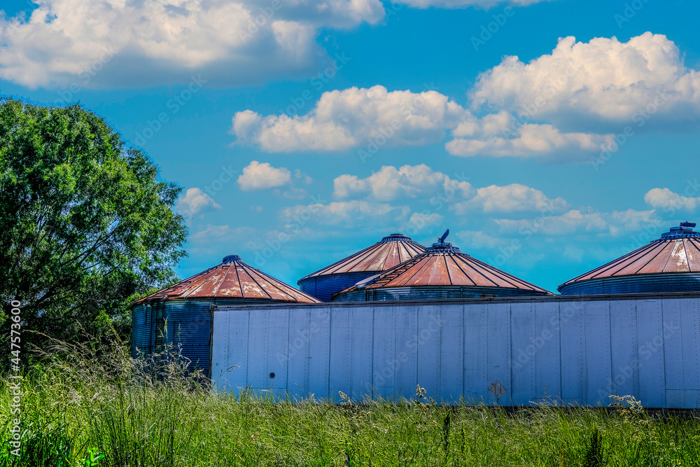 Old Silos by Trailer