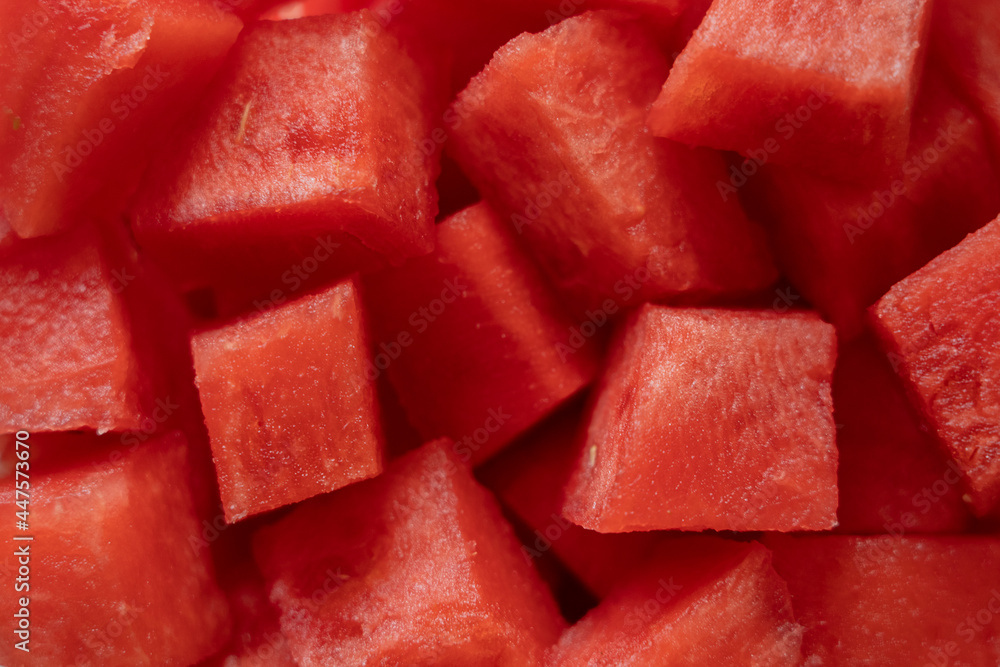 Background from sliced pieces of watermelon, red pulp of watermelon close-up. Background from sliced pieces of watermelon, red pulp of watermelon close-up.