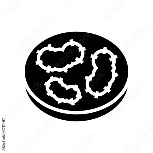 plague bacteria glyph icon vector. plague bacteria sign. isolated contour symbol black illustration