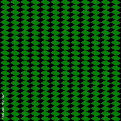 seamless pattern green leaf on black background