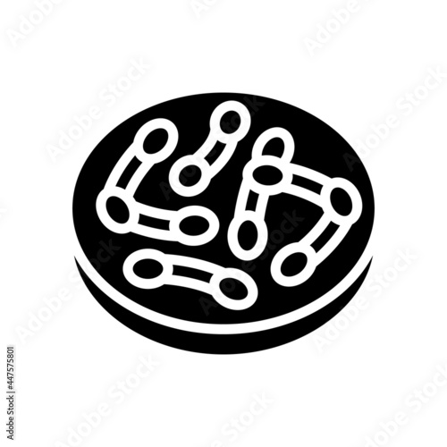 bacteria corynebacterium diphtheriae glyph icon vector. bacteria corynebacterium diphtheriae sign. isolated contour symbol black illustration