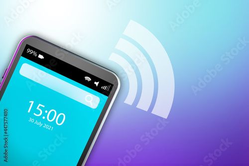 Wifi on phone concept. Data...