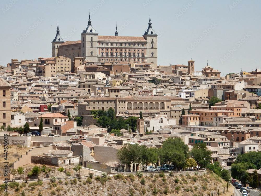 Hilltop City of Toledo Spain with the Alcazar de Toledo Museum Hilltop City of Toledo Spain with the Alcazar de Toledo Museum