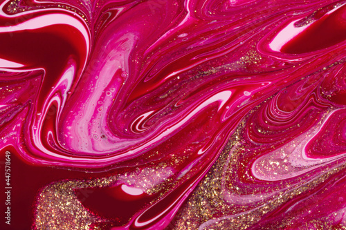 Abstract sparkling background. Close up nail polish texture.