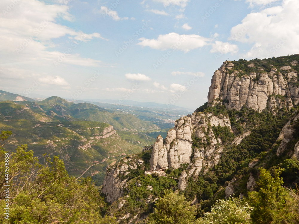 Cliff in the Catalan Coastal range Near Monserrat 
