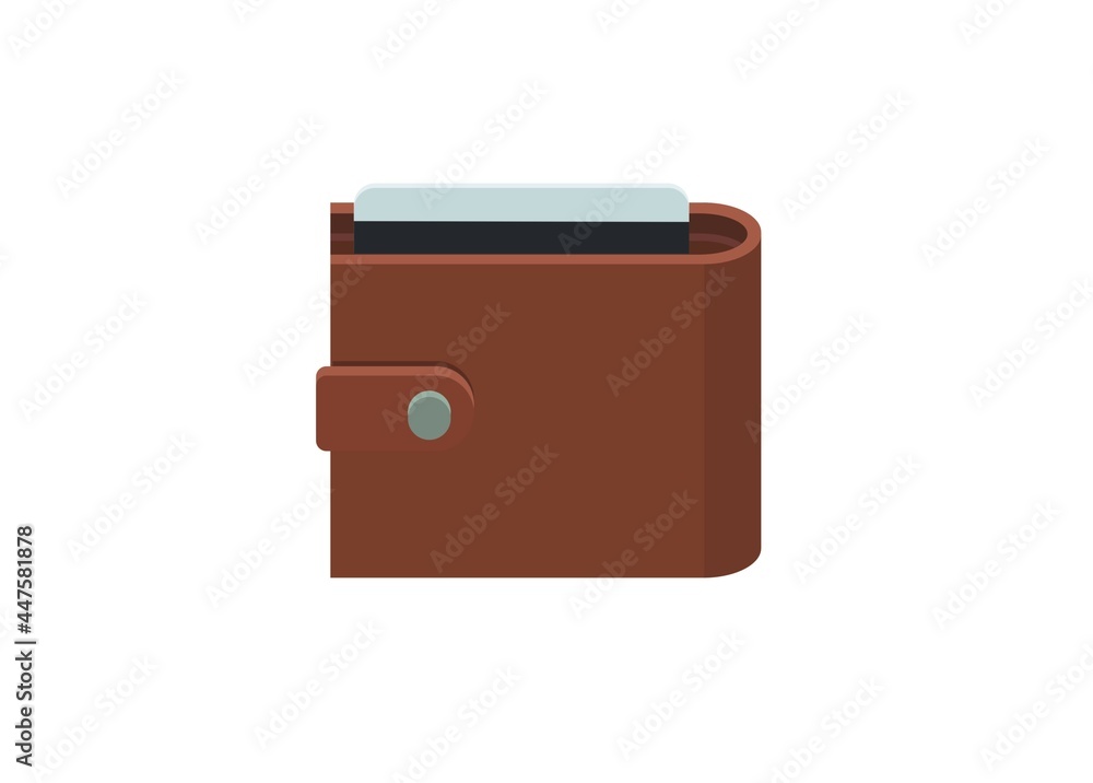 Leather wallet simple flat illustration. Leather wallet simple flat illustration.