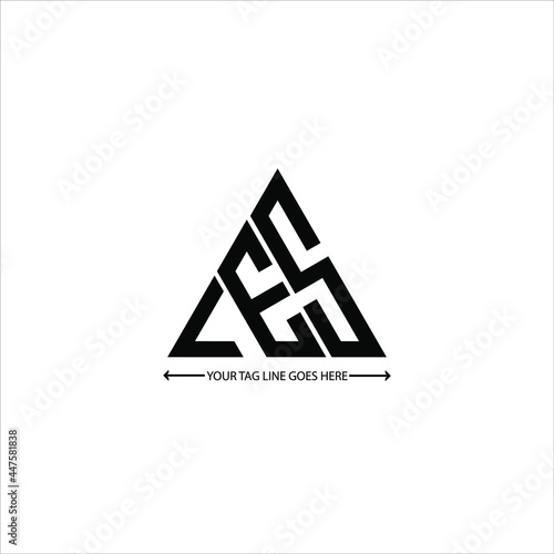 LES letter logo creative design. LES unique design
