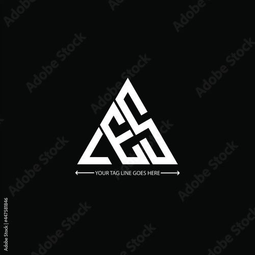 LES letter logo creative design. LES unique design
