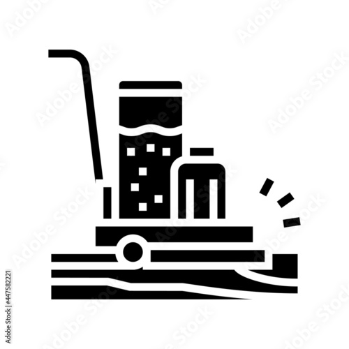 tool carrier trolley glyph icon vector. tool carrier trolley sign. isolated contour symbol black illustration