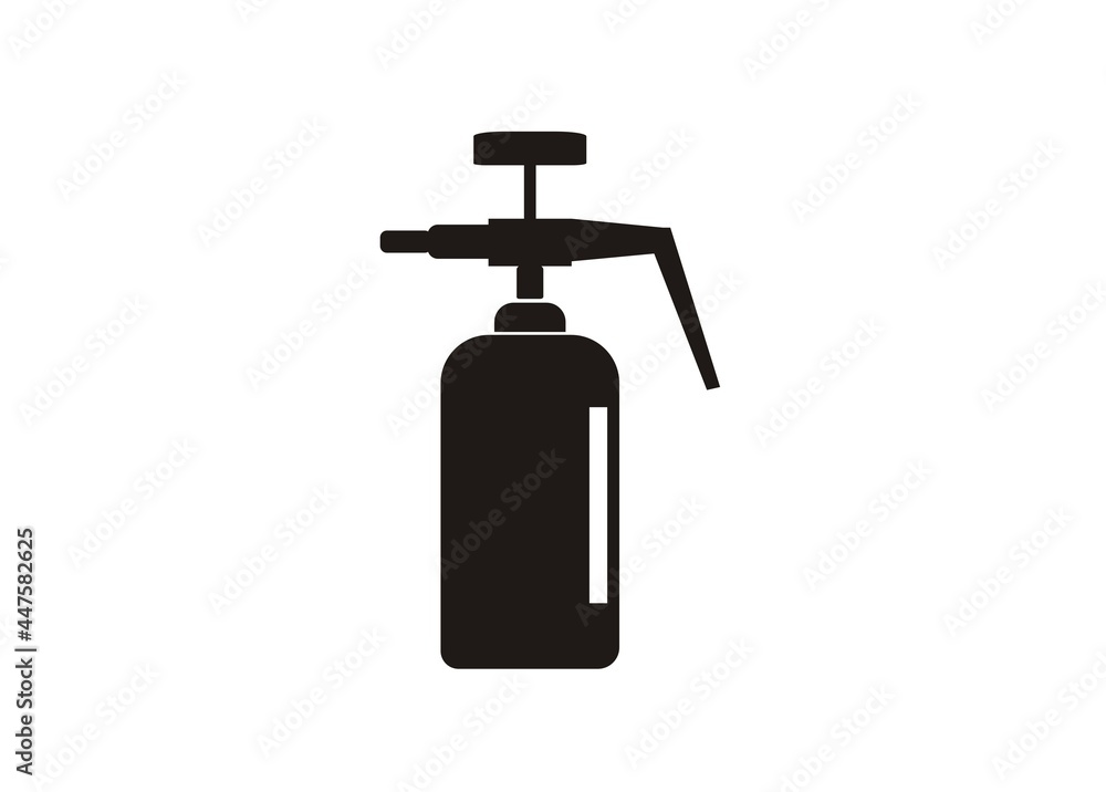 Water sprayer. Simple illustration in black and white. Water sprayer. Simple illustration in black and white.