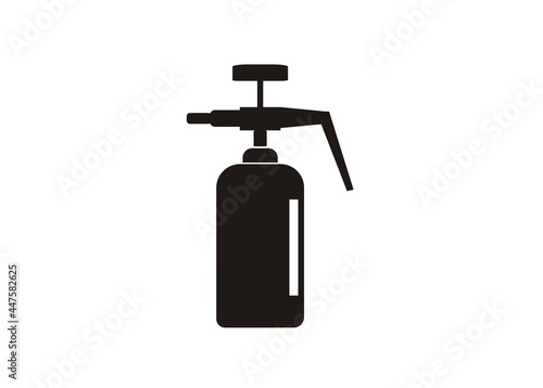Water sprayer. Simple illustration in black and white.