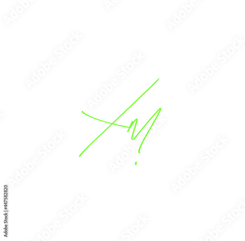 Xm handwritten logo for identity © ellie