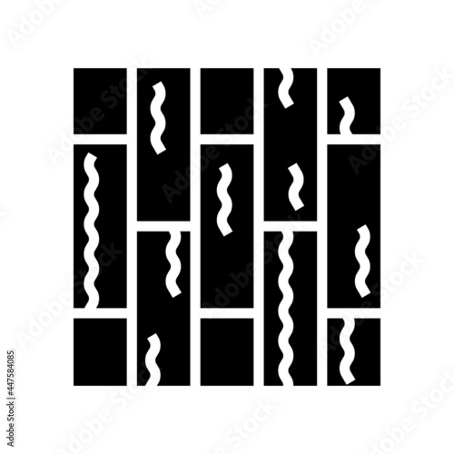 bamboo floor glyph icon vector. bamboo floor sign. isolated contour symbol black illustration