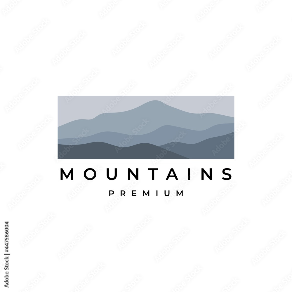 Mountain logo design illustration vector template Mountain logo design illustration vector template