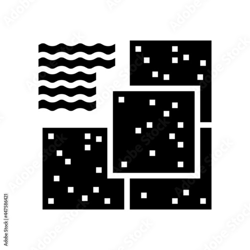 stone flooring glyph icon vector. stone flooring sign. isolated contour symbol black illustration