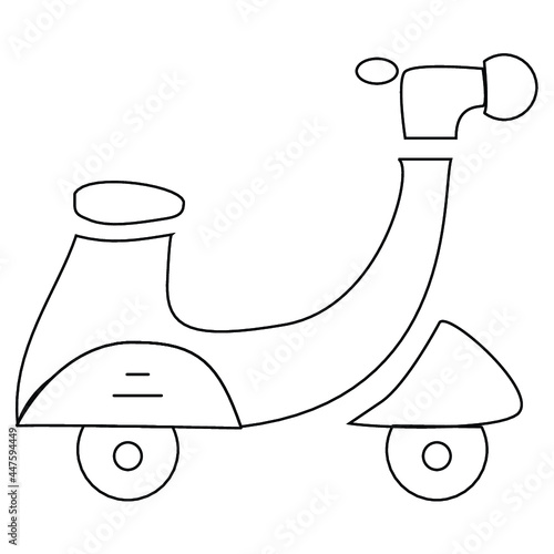 illustration of a scooter outline
