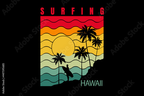 Photography surfing hawaii beach retro style